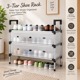 3-Tier Shoe Rack – Space-Saving Shoe Organizer for Home, Bedroom & Entryway