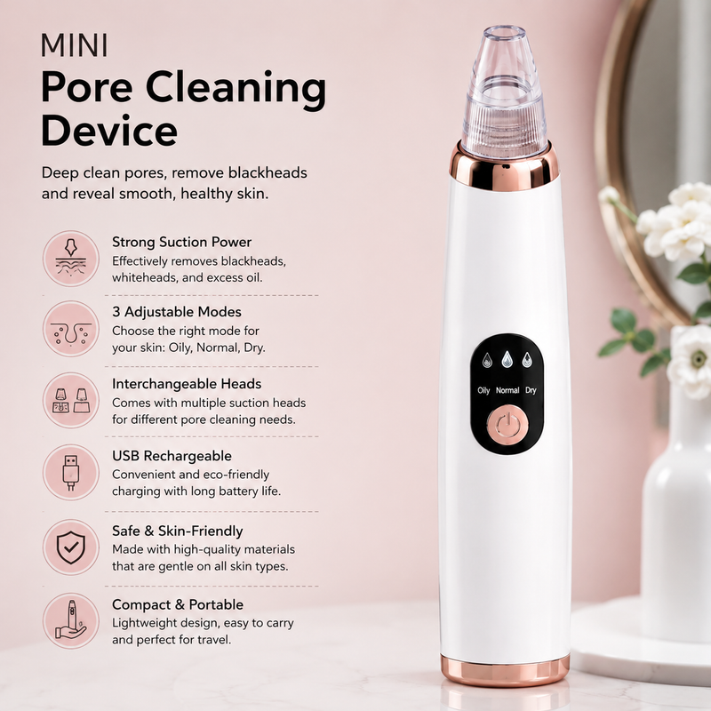 Mini Pore Cleaning Device – Deep Cleansing Blackhead & Pore Vacuum