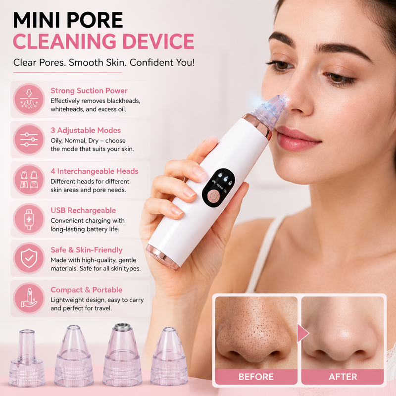 Mini Pore Cleaning Device – Deep Cleansing Blackhead & Pore Vacuum