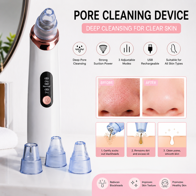 Mini Pore Cleaning Device – Deep Cleansing Blackhead & Pore Vacuum